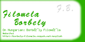 filomela borbely business card
